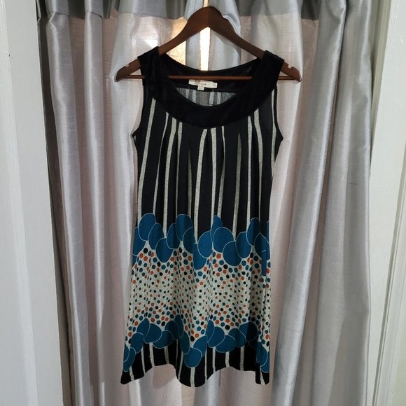 Aryeh - Anthropologie - Mod Colored Dots and Stripes Tunic/Minidress - Size S - Picture 3 of 9